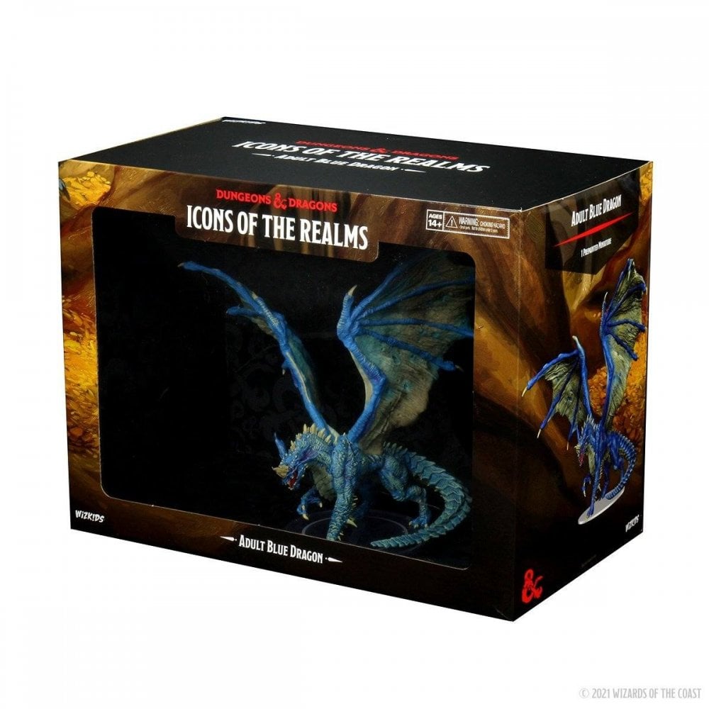 D&D Icons of the Realms: Adult Blue Dragon Premium Figure - Beanie Games