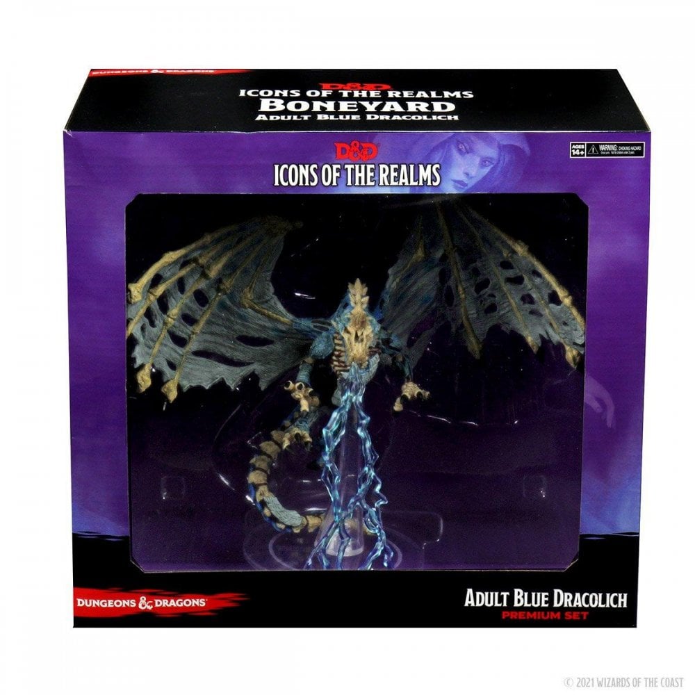 D&D Icons of the Realms: Boneyard Premium Set - Blue Dracolich - Beanie Games