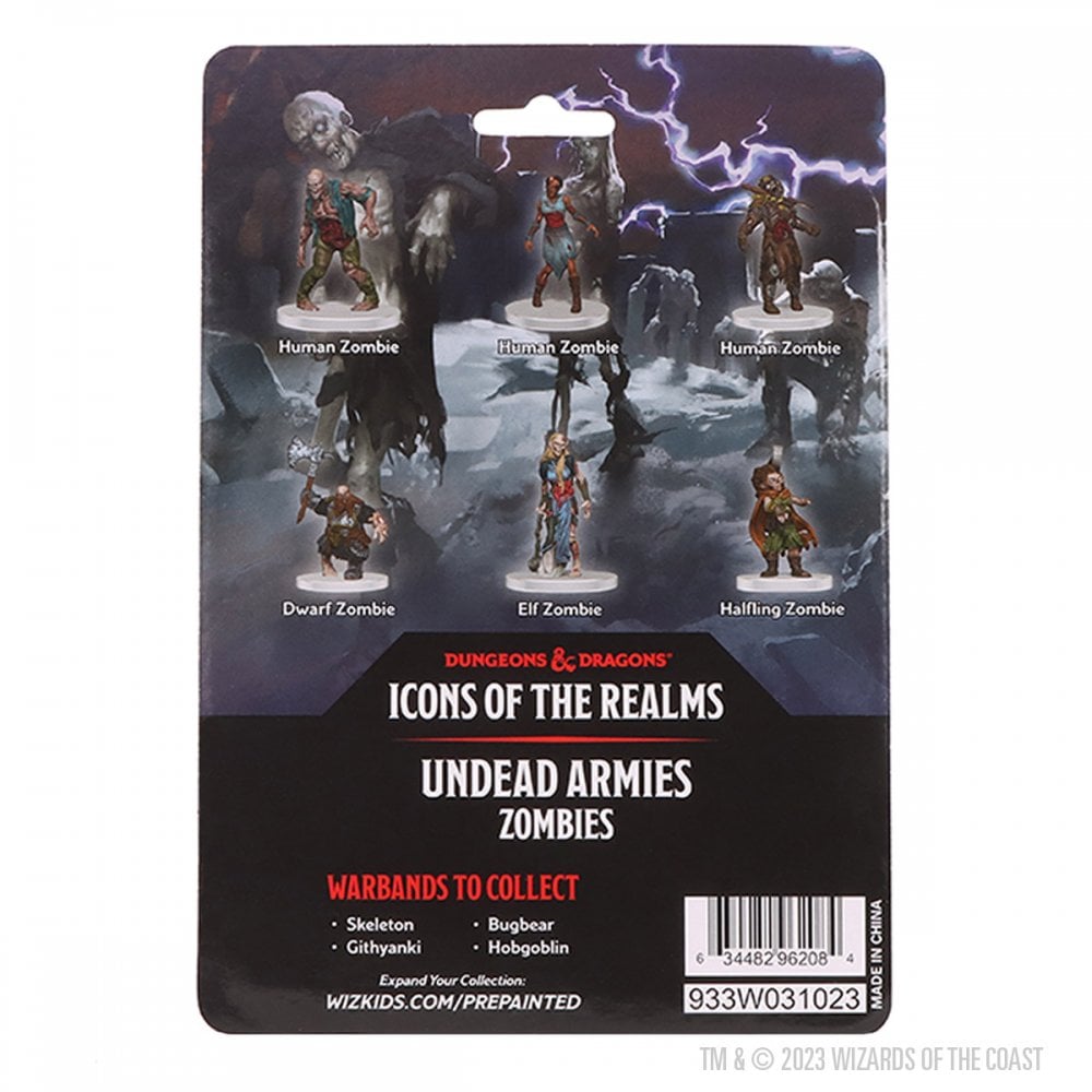 D&D Icons Of The Realms Pre - Painted Miniatures Undead Armies - Zombies Set - Beanie Games