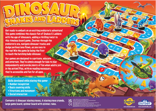 Dinosaur Snakes & Ladders - Beanie Games