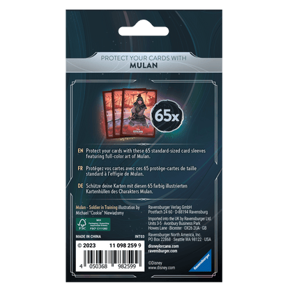 Disney Lorcana - Rise Of The Floodborn - Mulan Sleeves (65) - Beanie Games