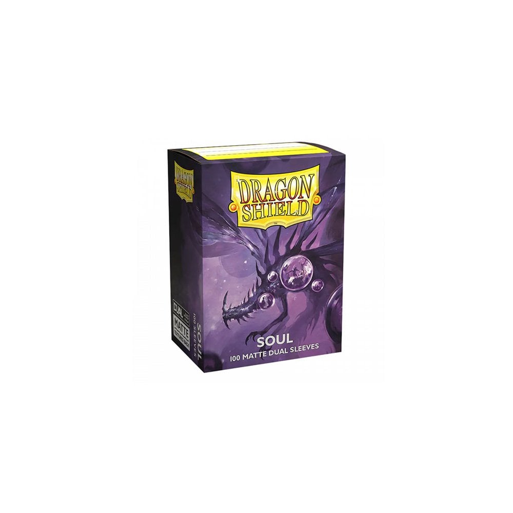Dragon Shield - Dual Matte Art Standard Size Sleeves 100pk - Limited Edition Metallic Soul Purple - Beanie Games