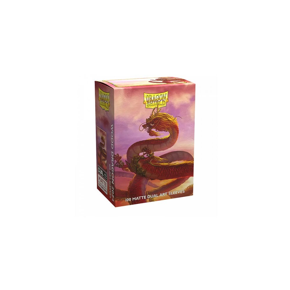 Dragon Shield - Dual Matte Art Standard Size Sleeves 100pk - Limited Edition Wood Dragon - Beanie Games