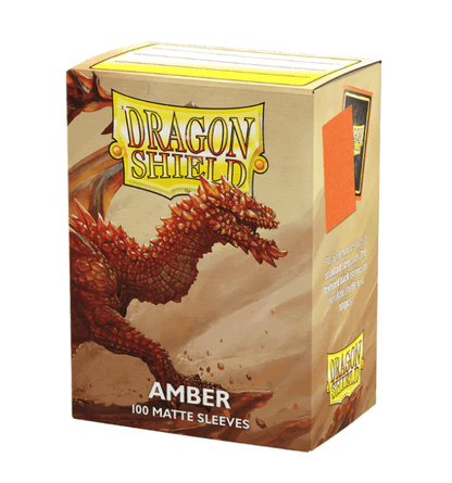 Dragon Shield - Matte Standard Size Sleeves (100) - Amber - Beanie Games