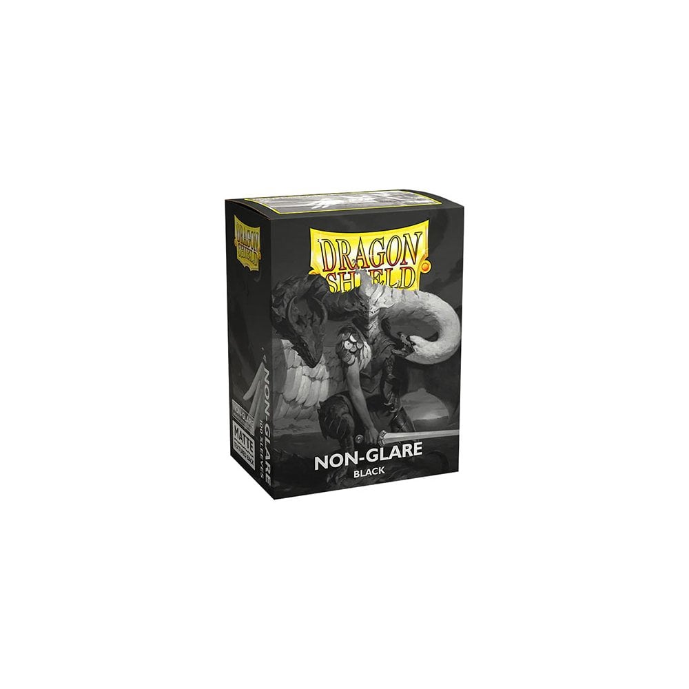 Dragon Shield - Matte Standard Size Sleeves 100pk - Non - Glare Black - Beanie Games