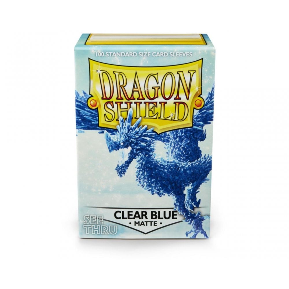 Dragon Shield Standard Matte Clear Blue Sleeves (100) - Beanie Games