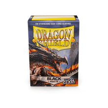 Dragon Shield Standard Matte Non - Glare Black Sleeves (100) - Beanie Games
