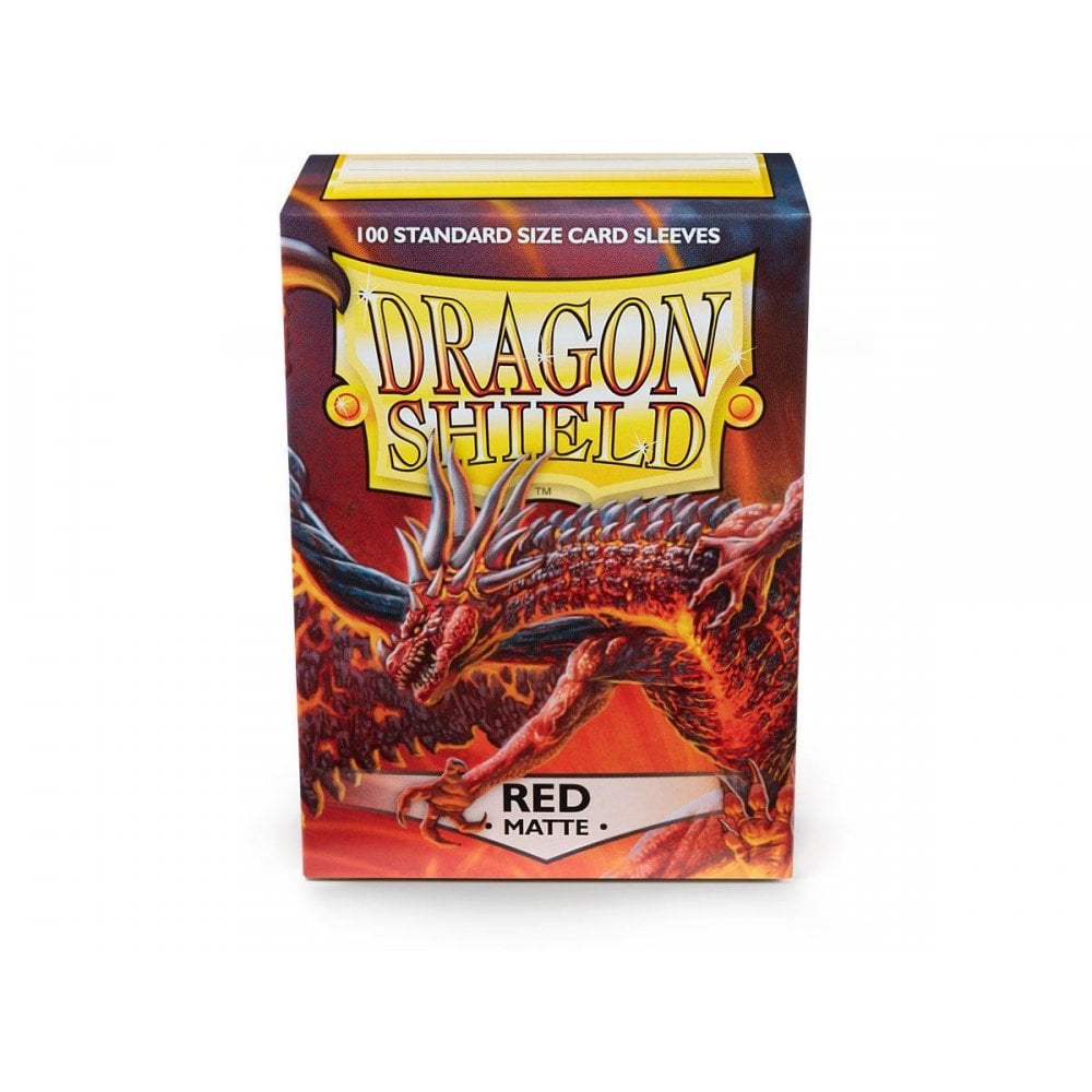 Dragon Shield Standard Matte Red Sleeves (100) - Beanie Games