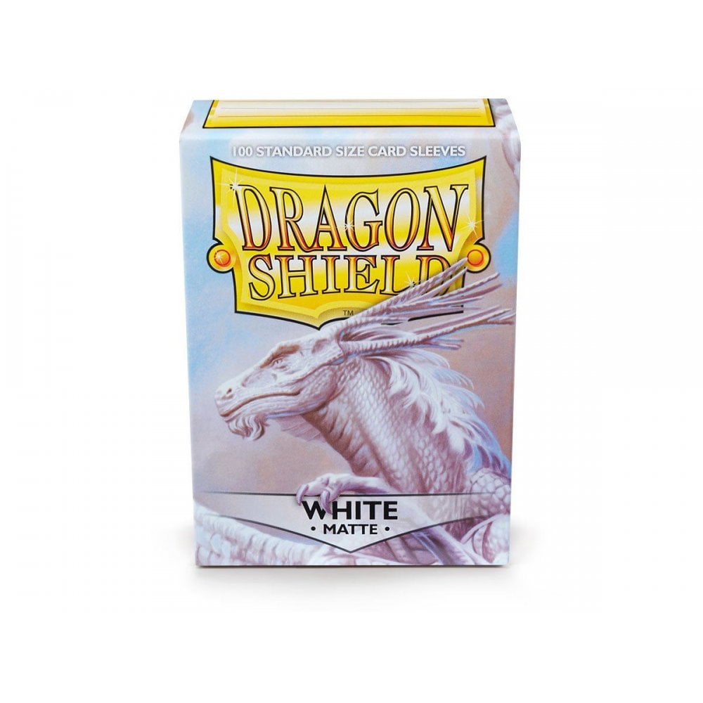 Dragon Shield Standard Matte White Sleeves (100) - Beanie Games