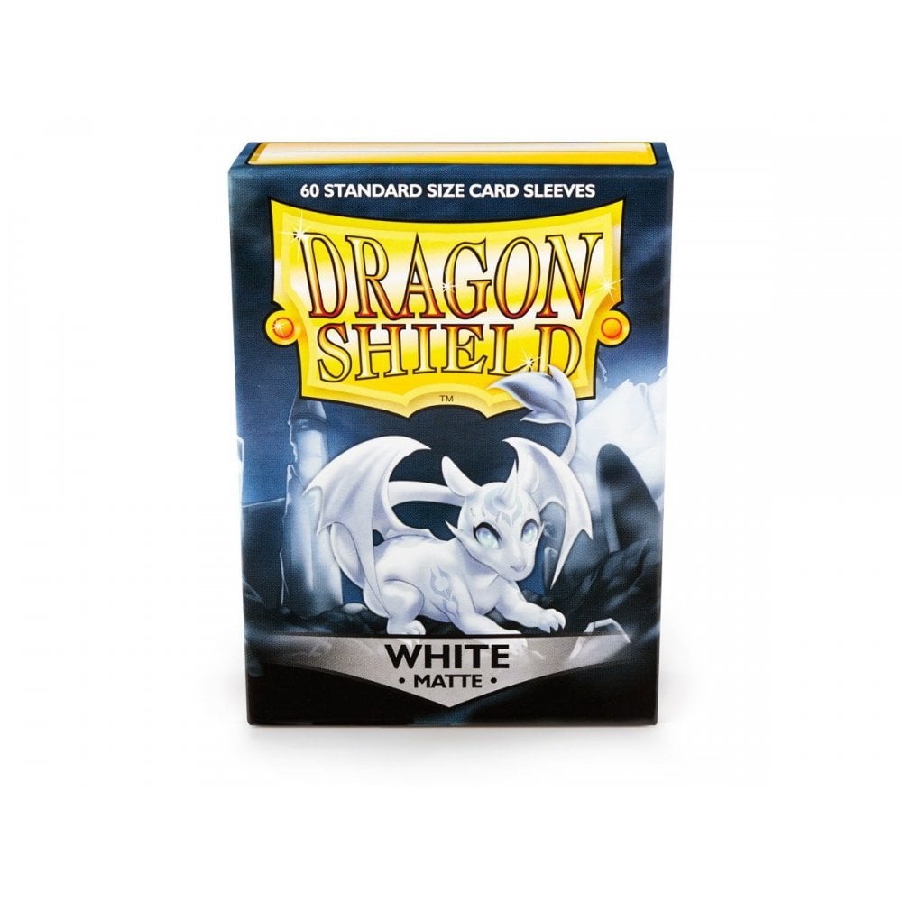 Dragon Shield Standard Matte White Sleeves (60) - Beanie Games