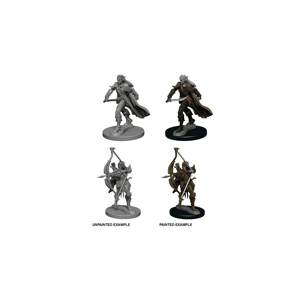 Elf Male Fighter: Pathfinder Deep Cuts Unpainted Miniatures - Beanie Games