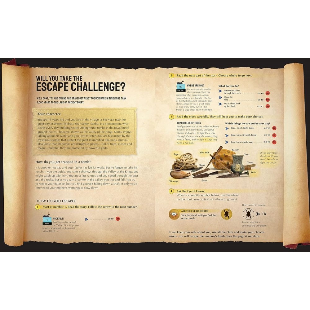 Escape The Mummy's Tomb Escape Book - Beanie Games