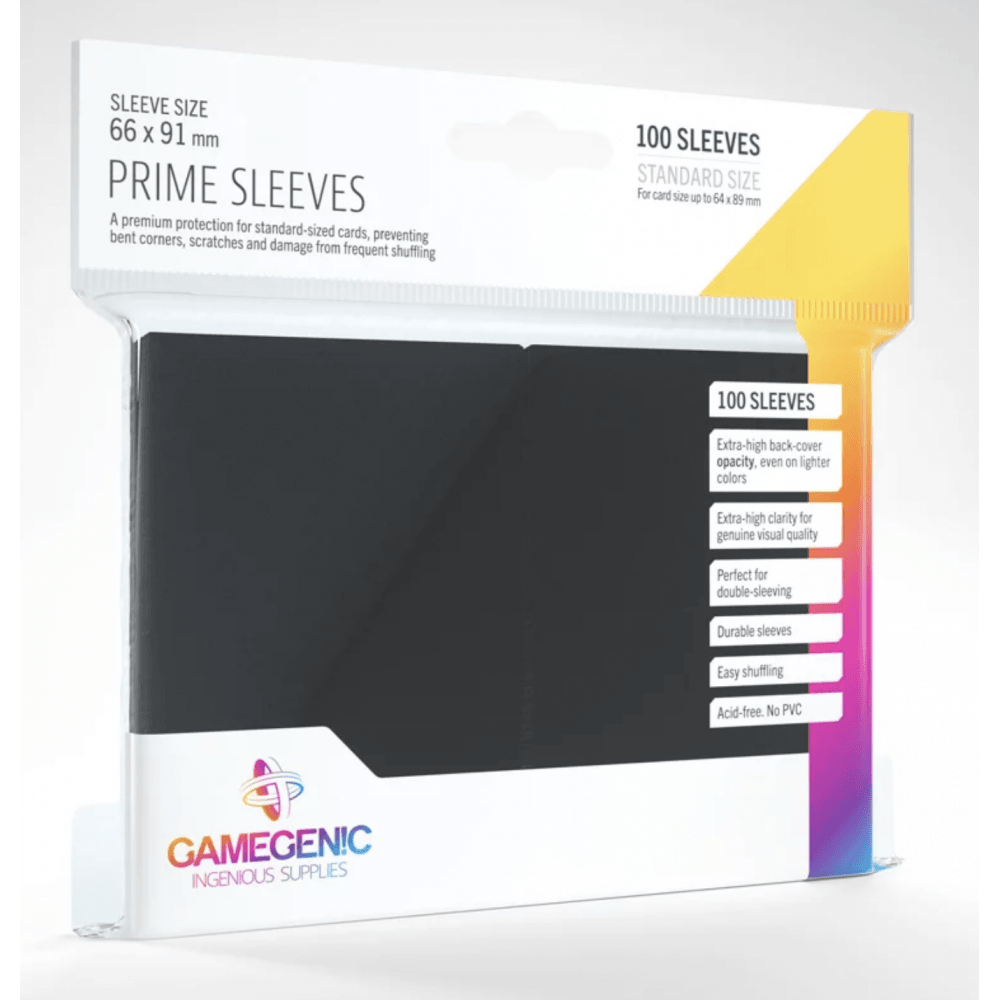 Gamegenic Prime Sleeves Black (100 ct.) - Beanie Games