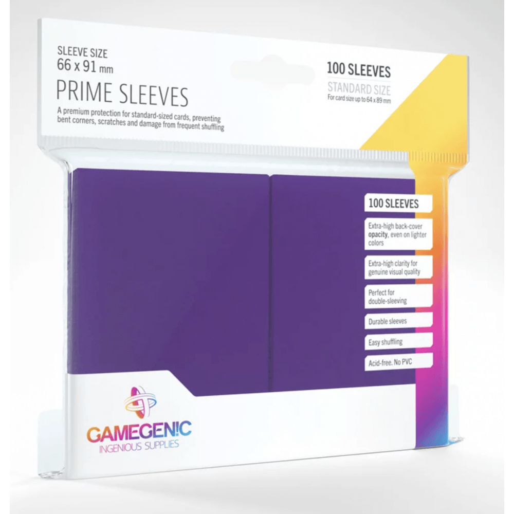 Gamegenic Prime Sleeves Purple (100 ct.) - Beanie Games