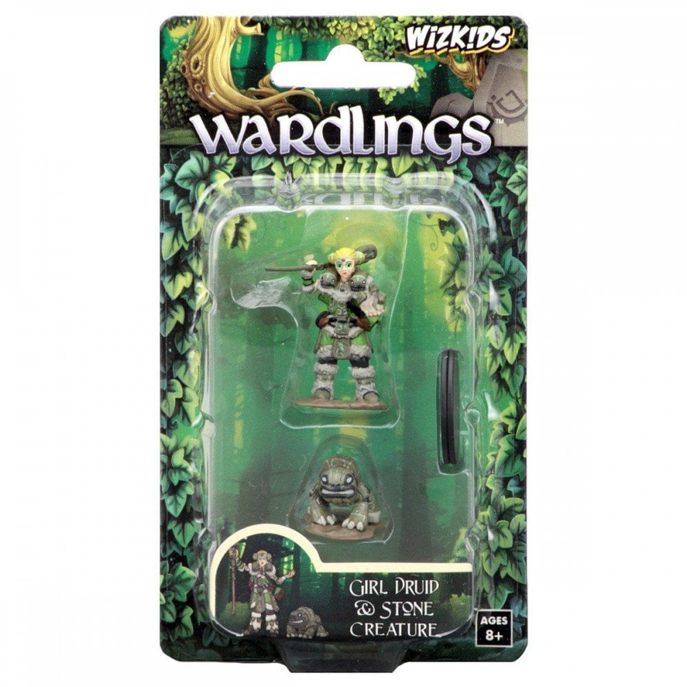 Girl Druid & Stone Creature: WizKids Wardlings Miniatures - Beanie Games