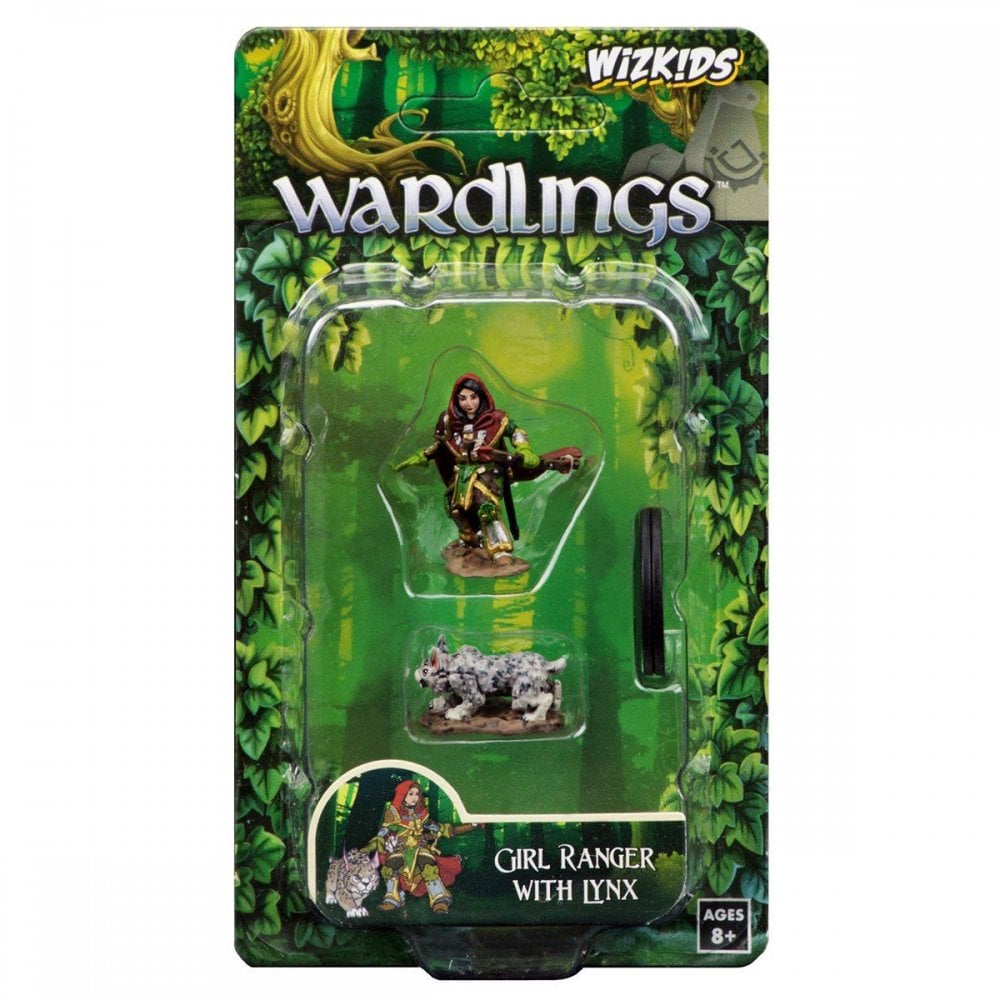 Girl Ranger & Lynx: WizKids Wardlings Miniatures - Beanie Games