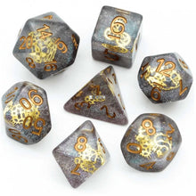 Glitter Gearwheel RPG Dice Set - Beanie Games