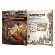 Gloomhaven Jaws of the Lion Removable Sticker Set & Map - Beanie Games