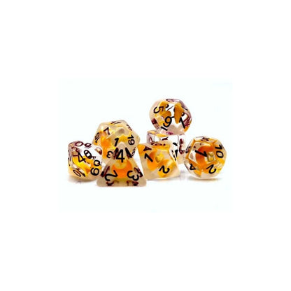 Glow in the Dark Moon and Star RPG Dice Set - Beanie Games