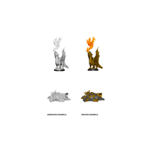 Gold Dragon Wyrmling & Treasure Pile: D&D Nolzur's Marvelous Unpainted Miniatures (W11) - Beanie Games