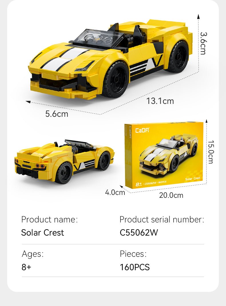 Golden Star Crest Racing Car - 160 pcs - Beanie Games