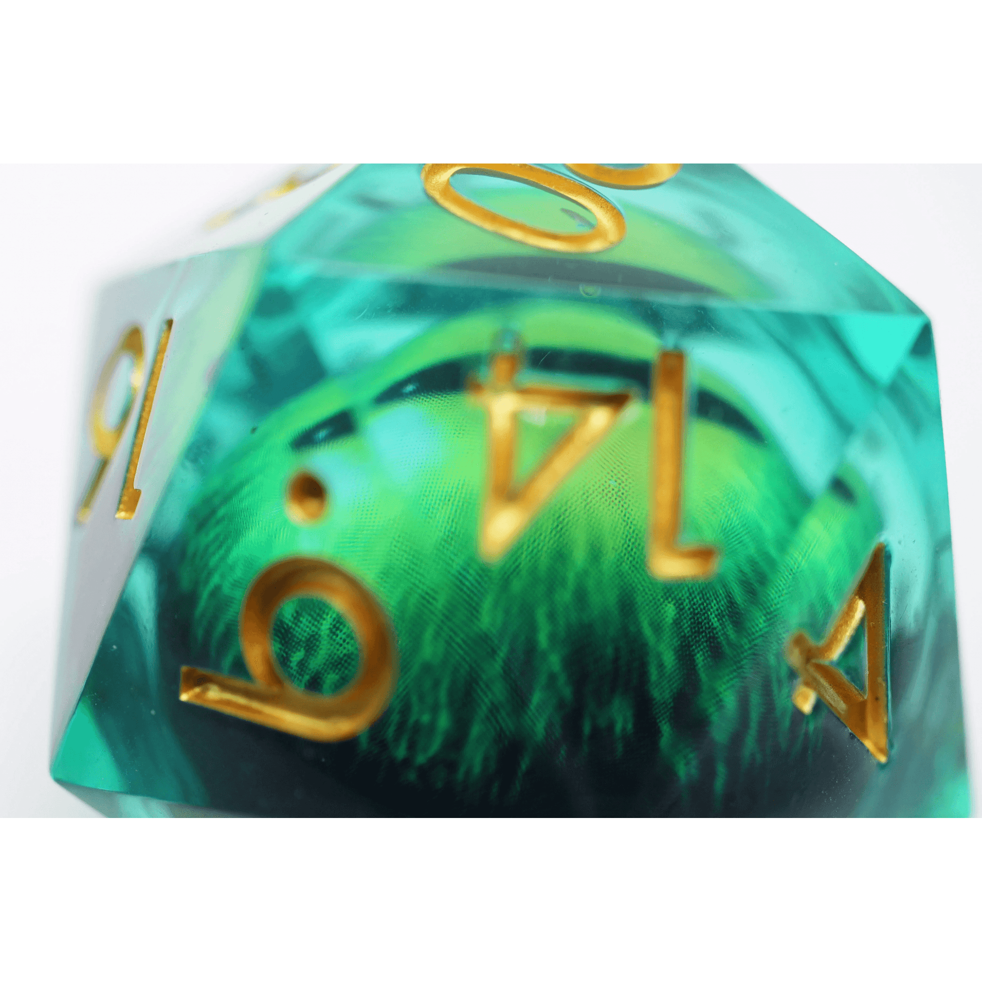 Green Cyclops D20 - 35mm Extra Large Moving Eye - Beanie Games