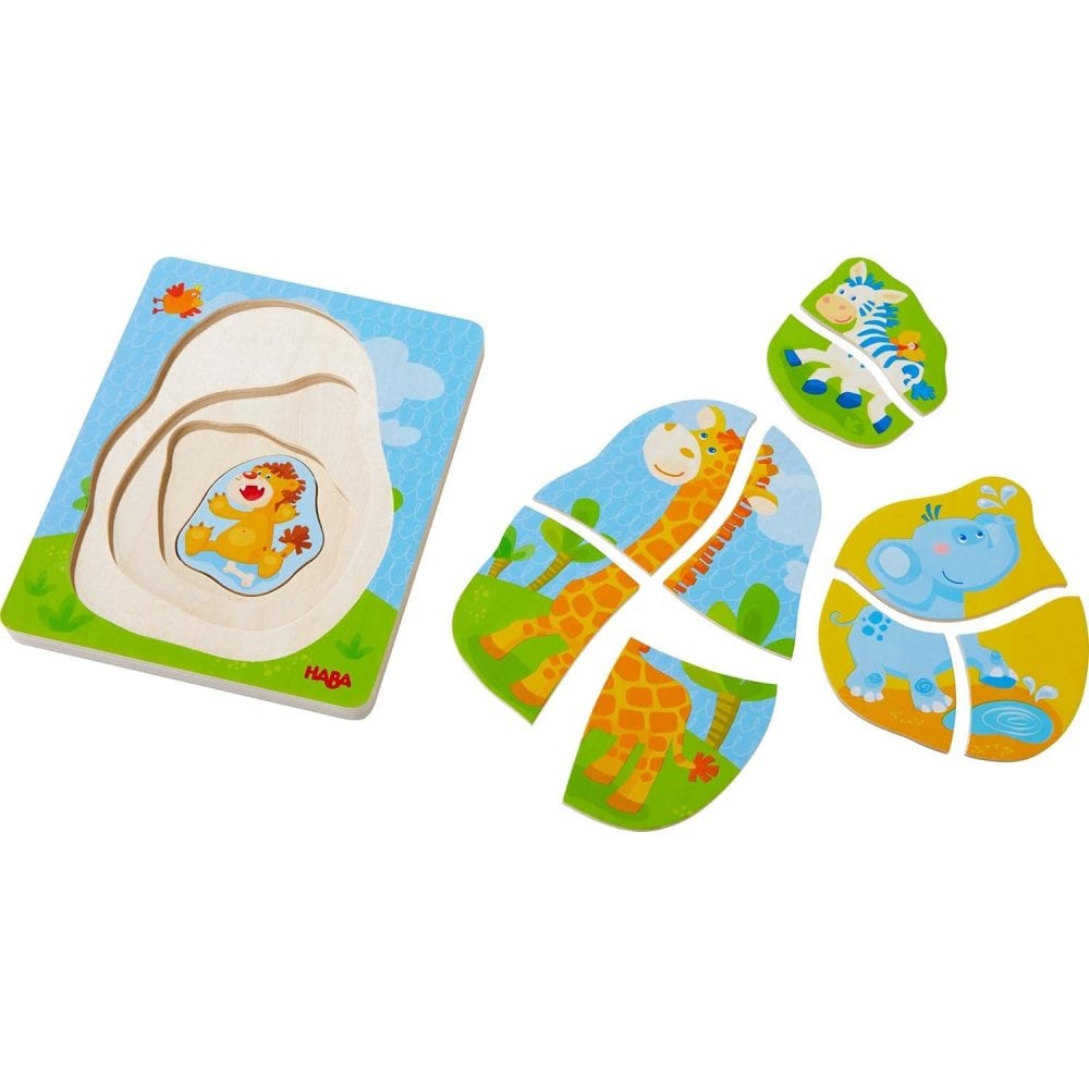 HABA Wild Animals Wooden Puzzle - Beanie Games