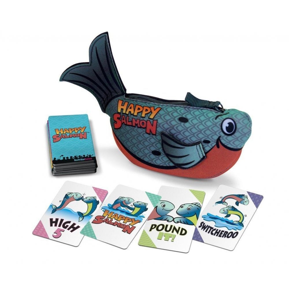 Happy Salmon Card Game - Blue - Beanie Games