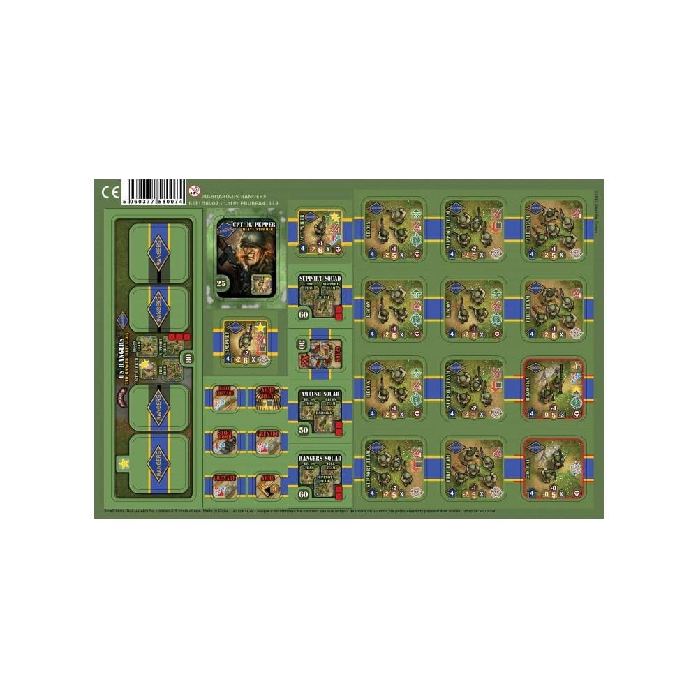 Heroes of Normandie US Rangers Platoon Punch Board - Beanie Games