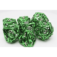 Hollow Hearts: Green - Metal RPG Dice Set - Beanie Games
