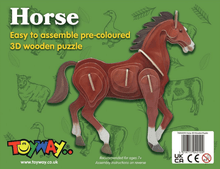 Horse 3D Wooden Puzzle - Beanie Games