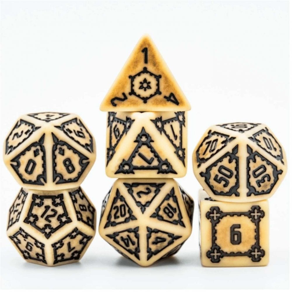 Huge Parchment Castle Dice Set - 25mm - Beanie Games