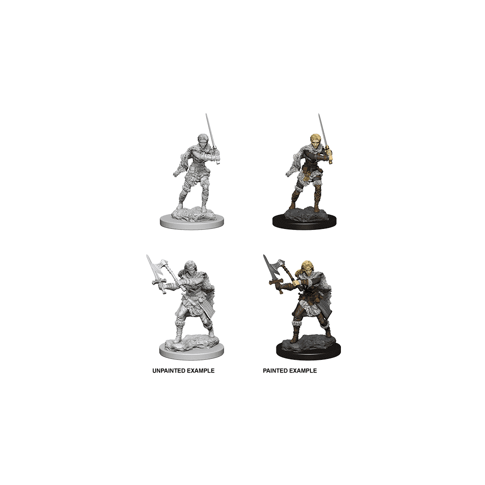 Human Female Barbarian: D&D Nolzur’s Marvelous Unpainted Miniatures - Beanie Games