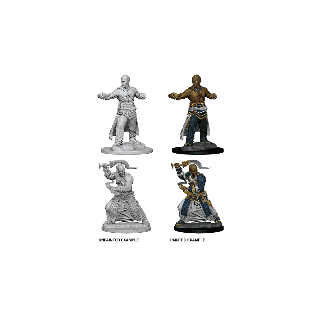 Human Male Monk: Pathfinder Deep Cuts Unpainted Miniatures - Beanie Games