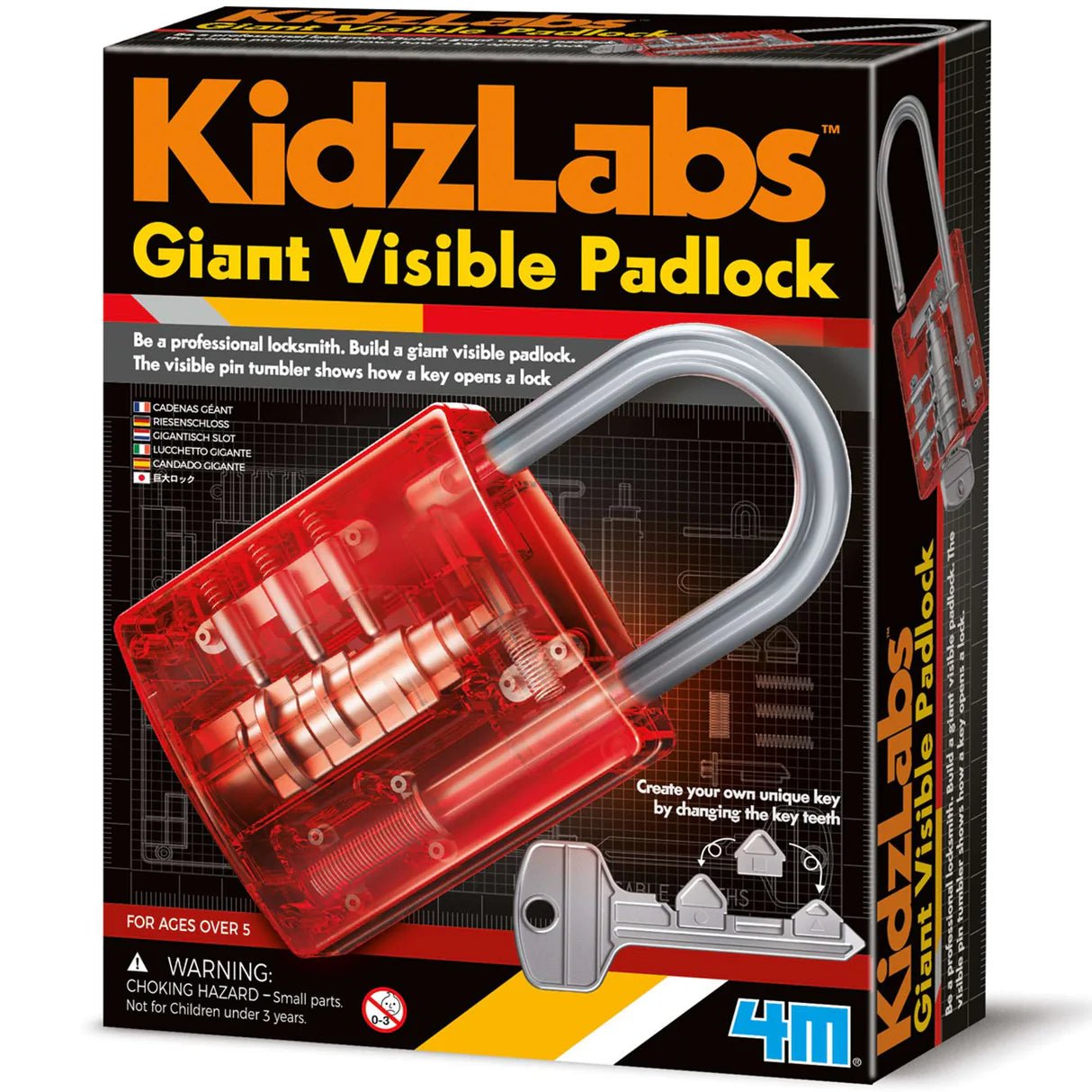 KidzLabs - Giant Visible Padlock - Beanie Games