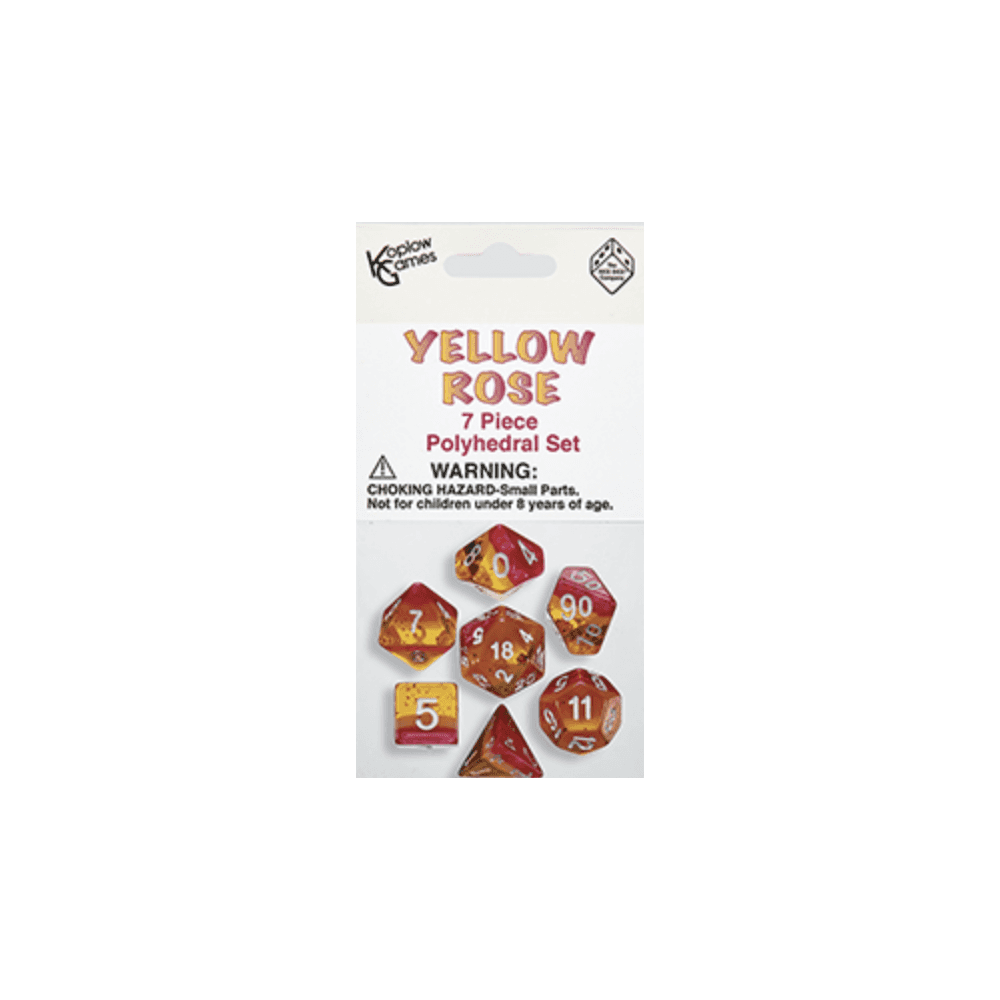 Koplow Yellow Rose Dice Set - Beanie Games