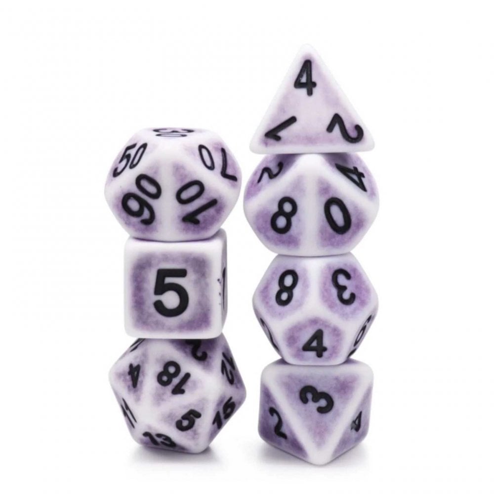 Lavender Ancient RPG Dice Set - Beanie Games