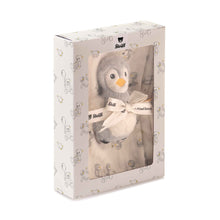 Lio Penguin Grip Toy With Rattle and Burp Cloth Gift Set - Beanie Games
