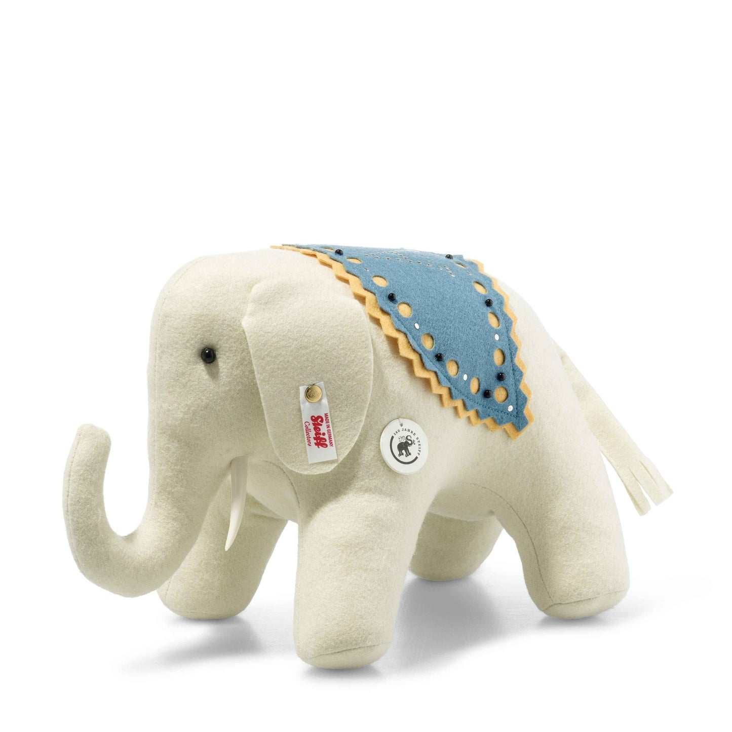 Little Felt Elephant 29cm White - Beanie Games