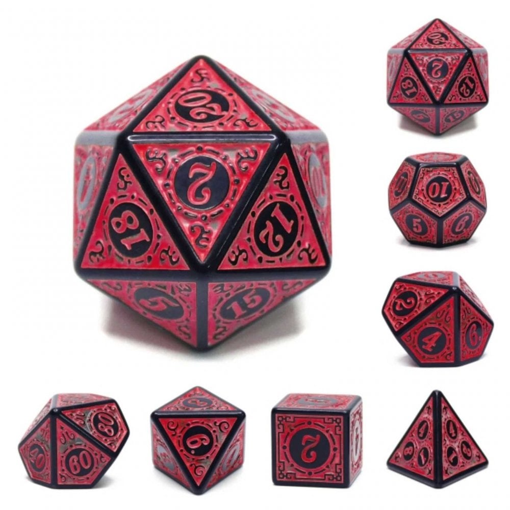 Magic Flame - Red RPG Dice Set - Beanie Games