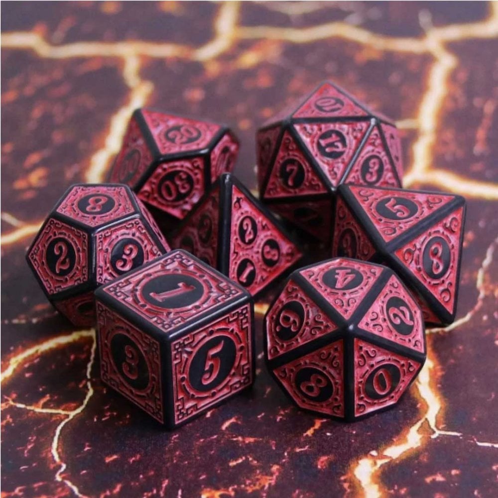 Magic Flame - Red RPG Dice Set - Beanie Games