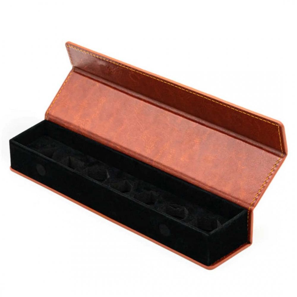 Magnetic Dice Vault - Brown Leatherette - Beanie Games