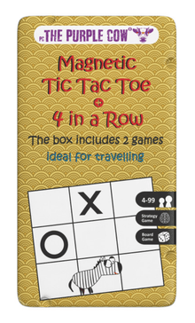 Magnetic Tic Tac Toe & 4 In A Row (Tin) - Beanie Games