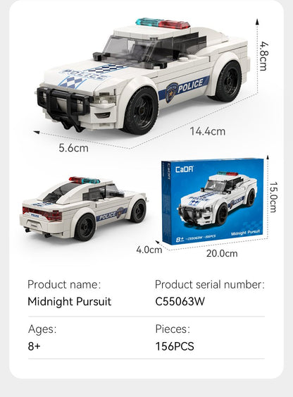 Midnight Pursuit Police Car - 156 pcs - Beanie Games