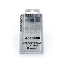Model Maker 20 Piece Microbox Drill Set (0.3 - 1.6mm) - Beanie Games