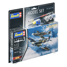 Model Set Combat Set Bf109G - 10 & Spitfire Mk.V (1:72) - Beanie Games