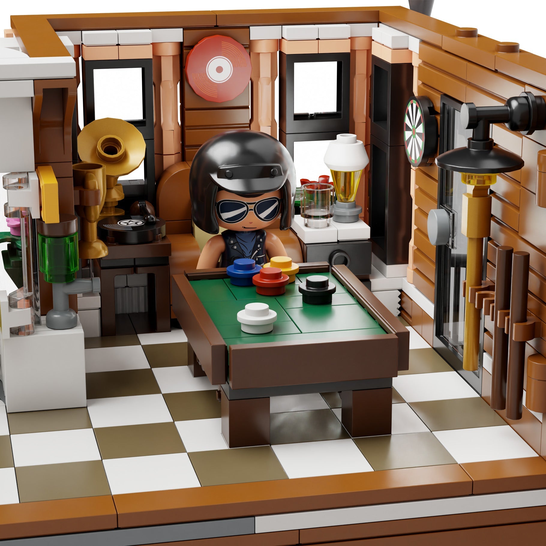 Motorcycle Restaurant Building - 2989 pcs - Beanie Games