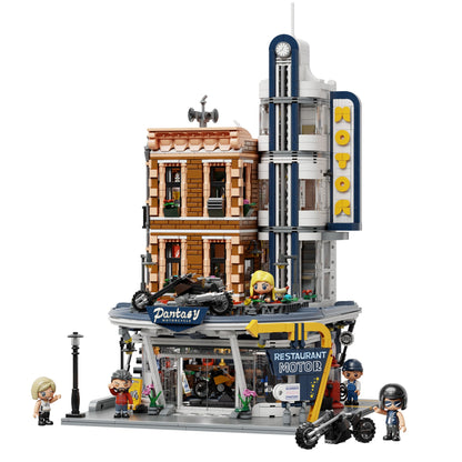 Motorcycle Restaurant Building - 2989 pcs - Beanie Games