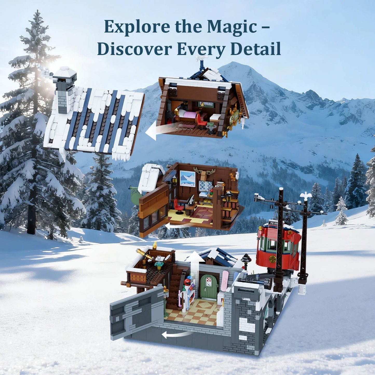 Mountain Summit Ski Cabin - 3135 pcs - Beanie Games
