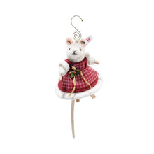 Mrs Santa Mouse Ornament - Beanie Games